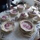18th century antique hand-painted tableware set from Tournay