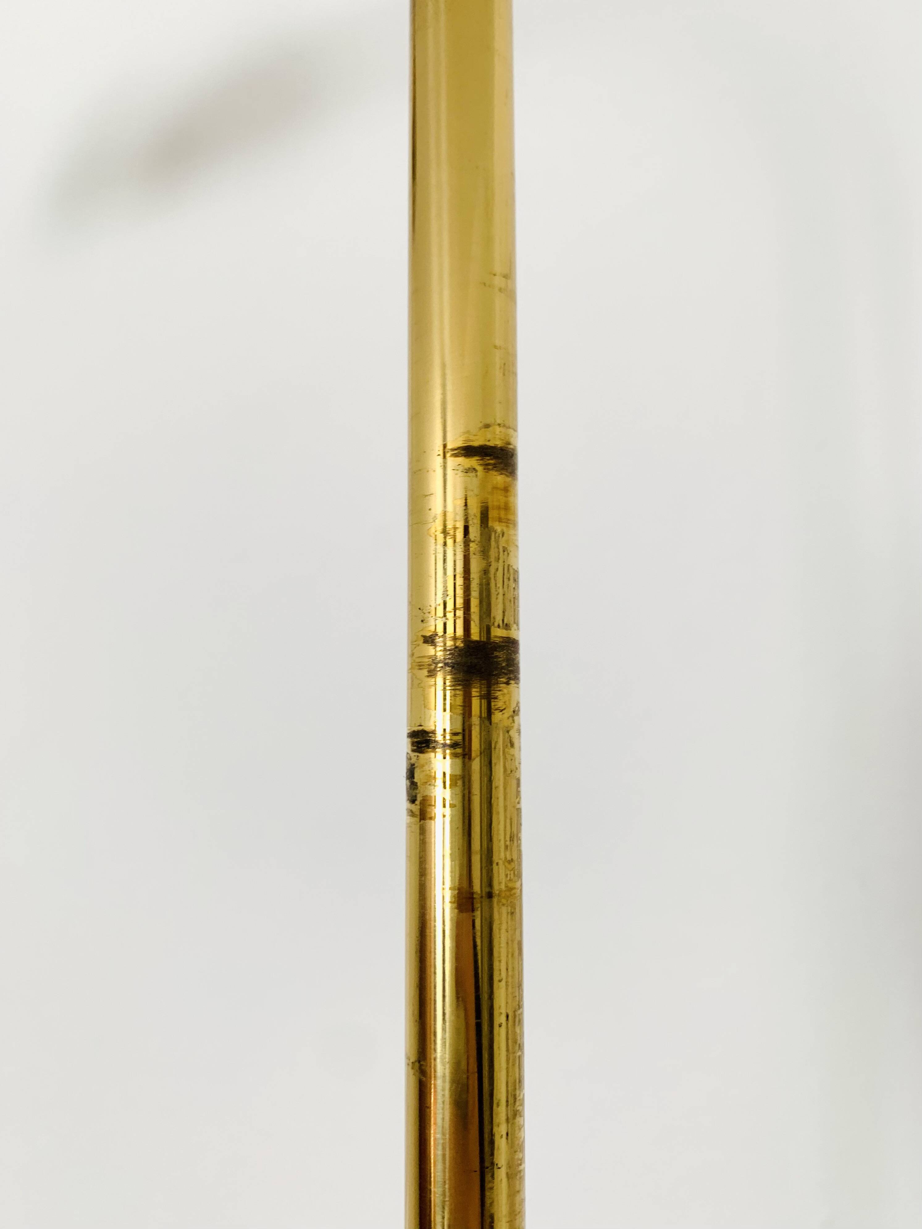 Adjustable 1970s Brass Floor Lamp by Florian Schulz