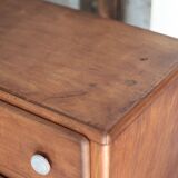 Vintage drawer unit, Art Deco wooden furniture, chest of drawers, tallboy.