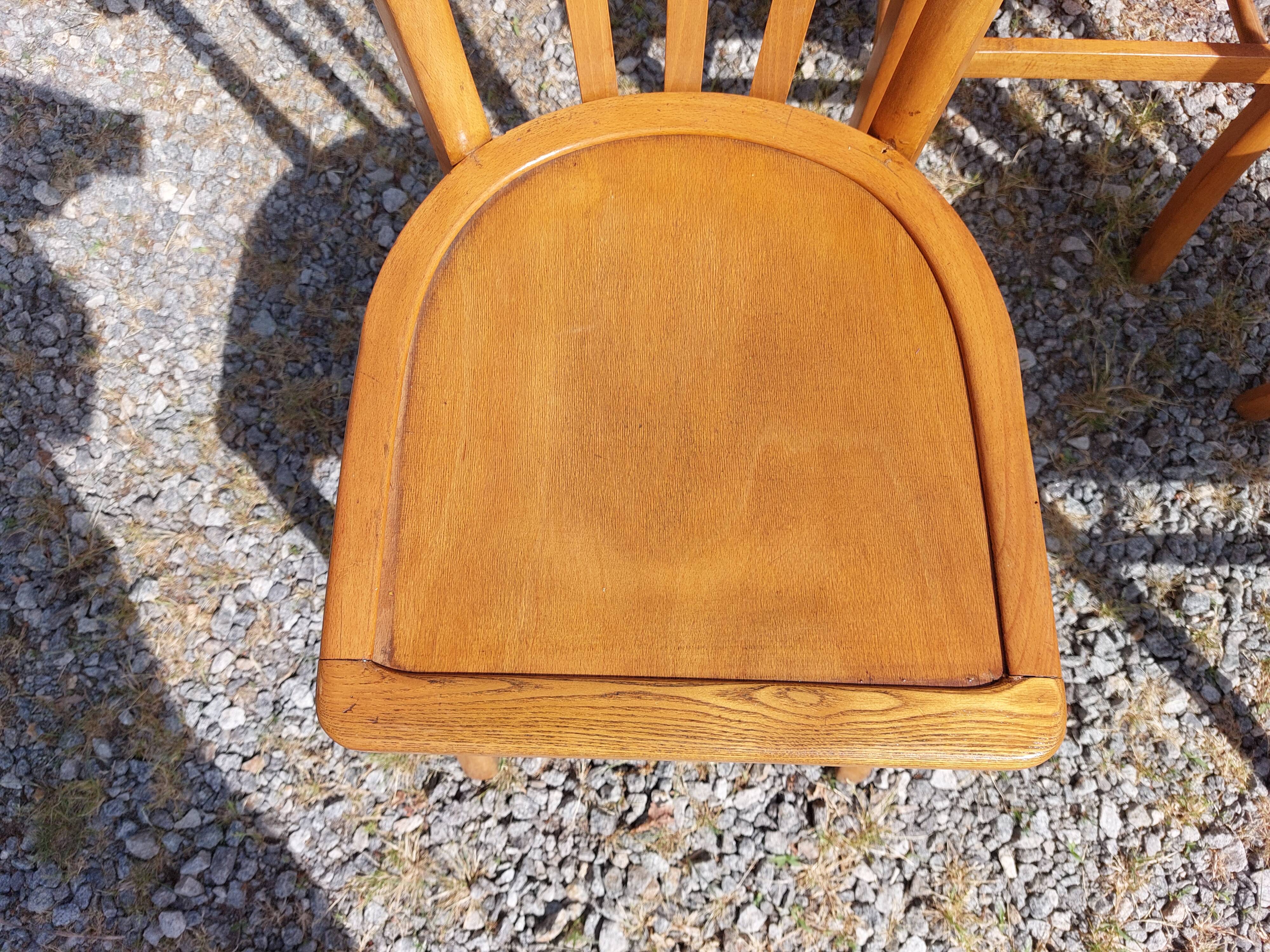 6 chaises bistrot, teinte claire
