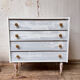 Vintage weekly chest of drawers 1950/1960 - retro - 4 drawers - compass feet - white