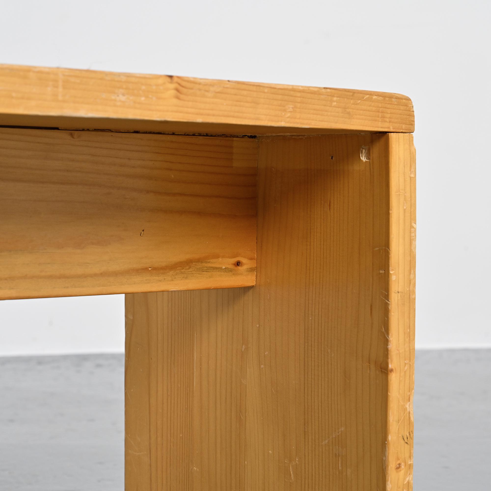 Pine stool from Les Arcs, circa 1975
