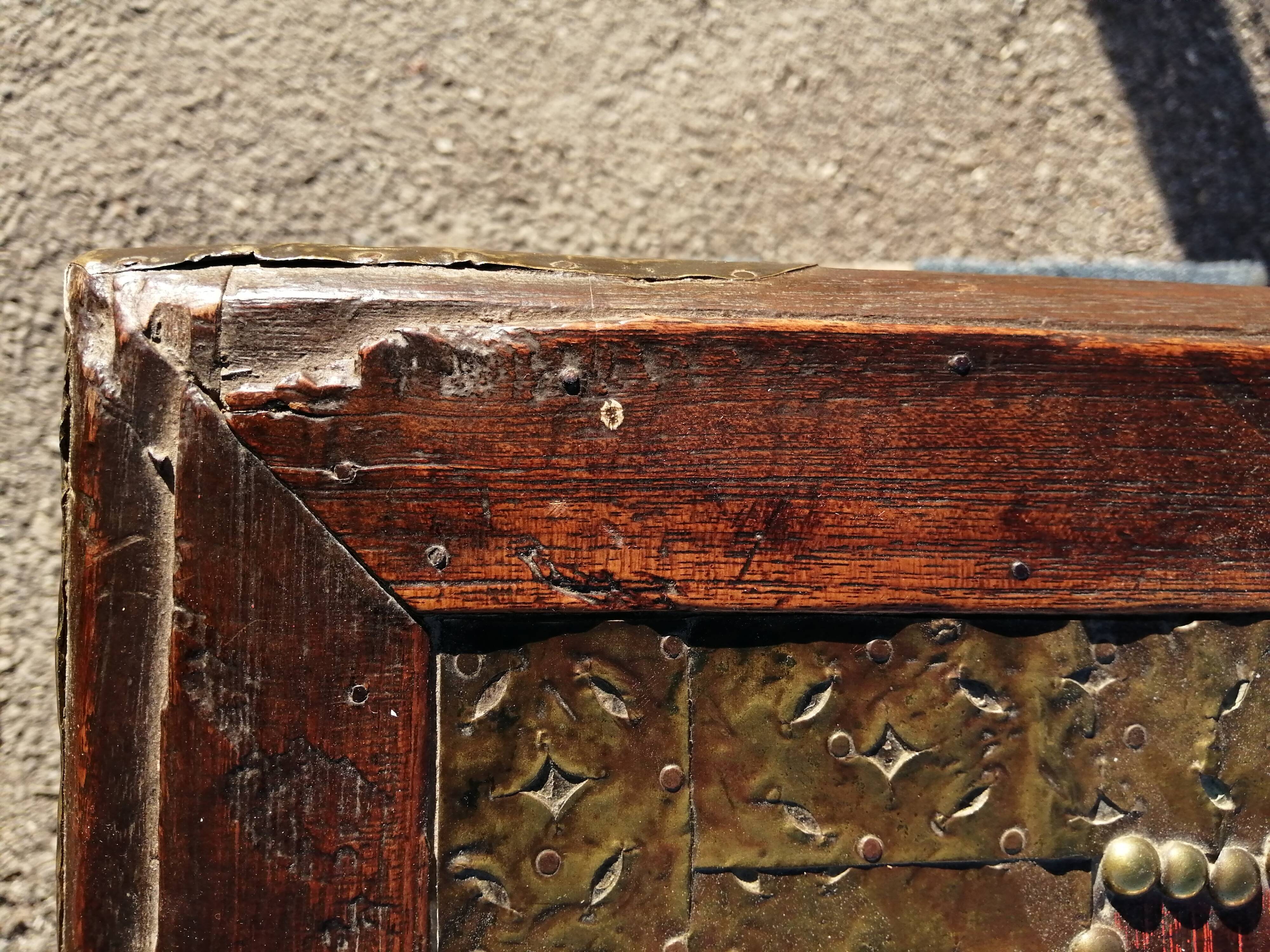 Oriental wedding chest in solid wood