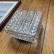 Square wall light, vintage ceiling light in transparent glass.