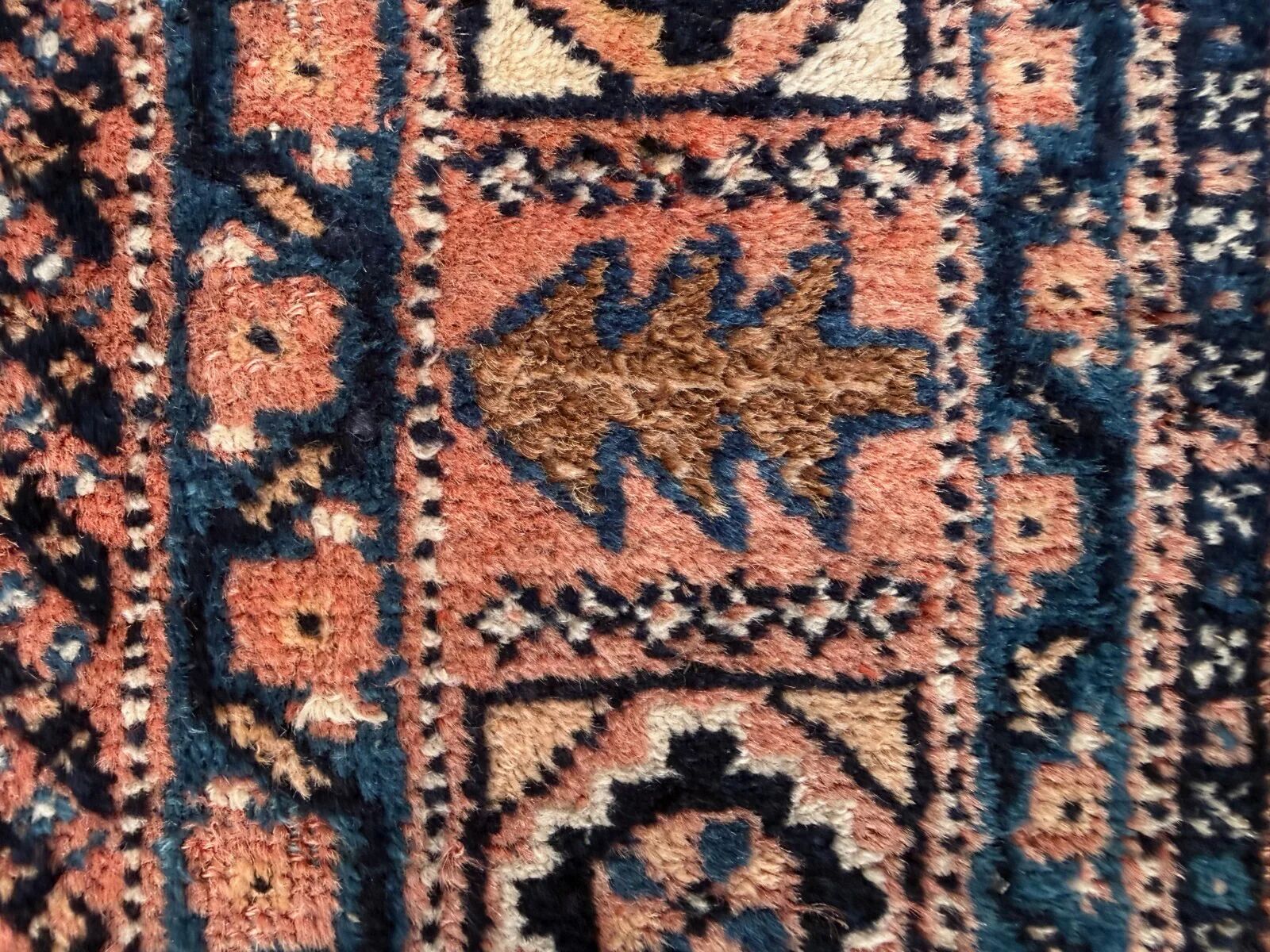 Vintage Kamseh rug 147x203 cm, medium, tribal oriental carpet 2542