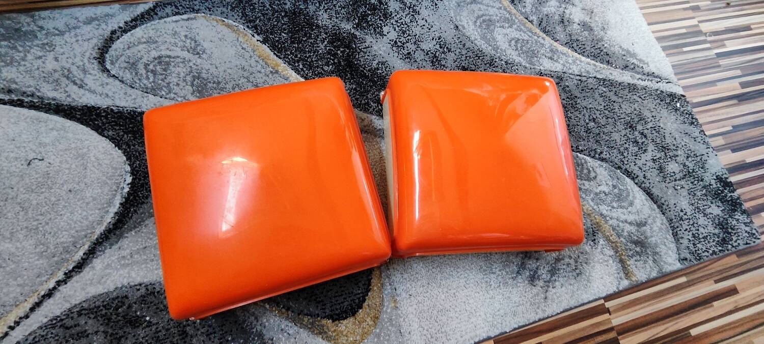 Artemide Space Age wall lights orange