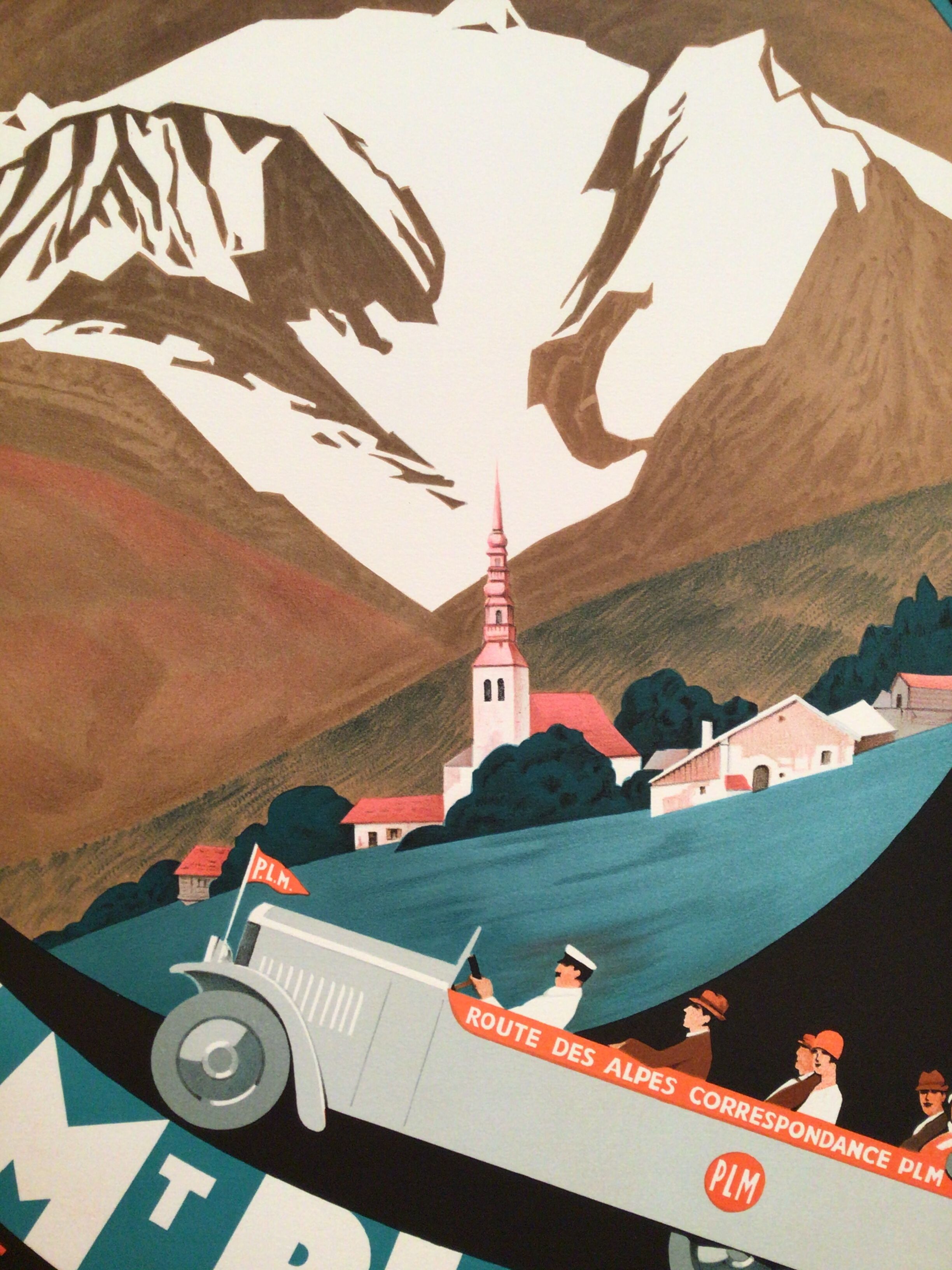 Affiche Roger Broders le tour du mont blanc plm (lithographie)