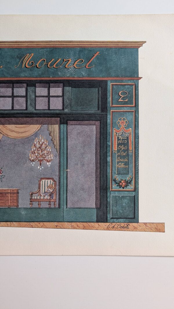 Lithographie ''G. E. Mouret - brocante'' – Catherine d'Ortoli