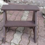 Old market foot stool wood