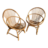 Rattan armchairs 1960