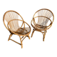 Fauteuils en rotin 1960