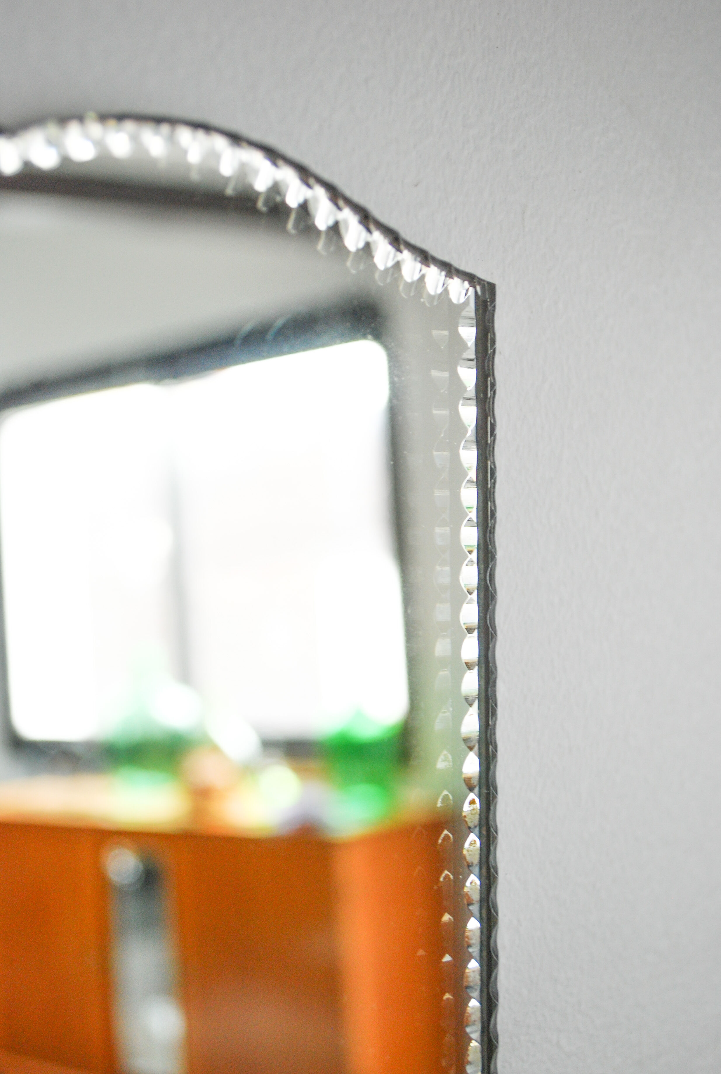 Beveled vintage mirror, 30x149cm