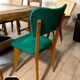 Paire de chaises en vinyle vert, années 50-60