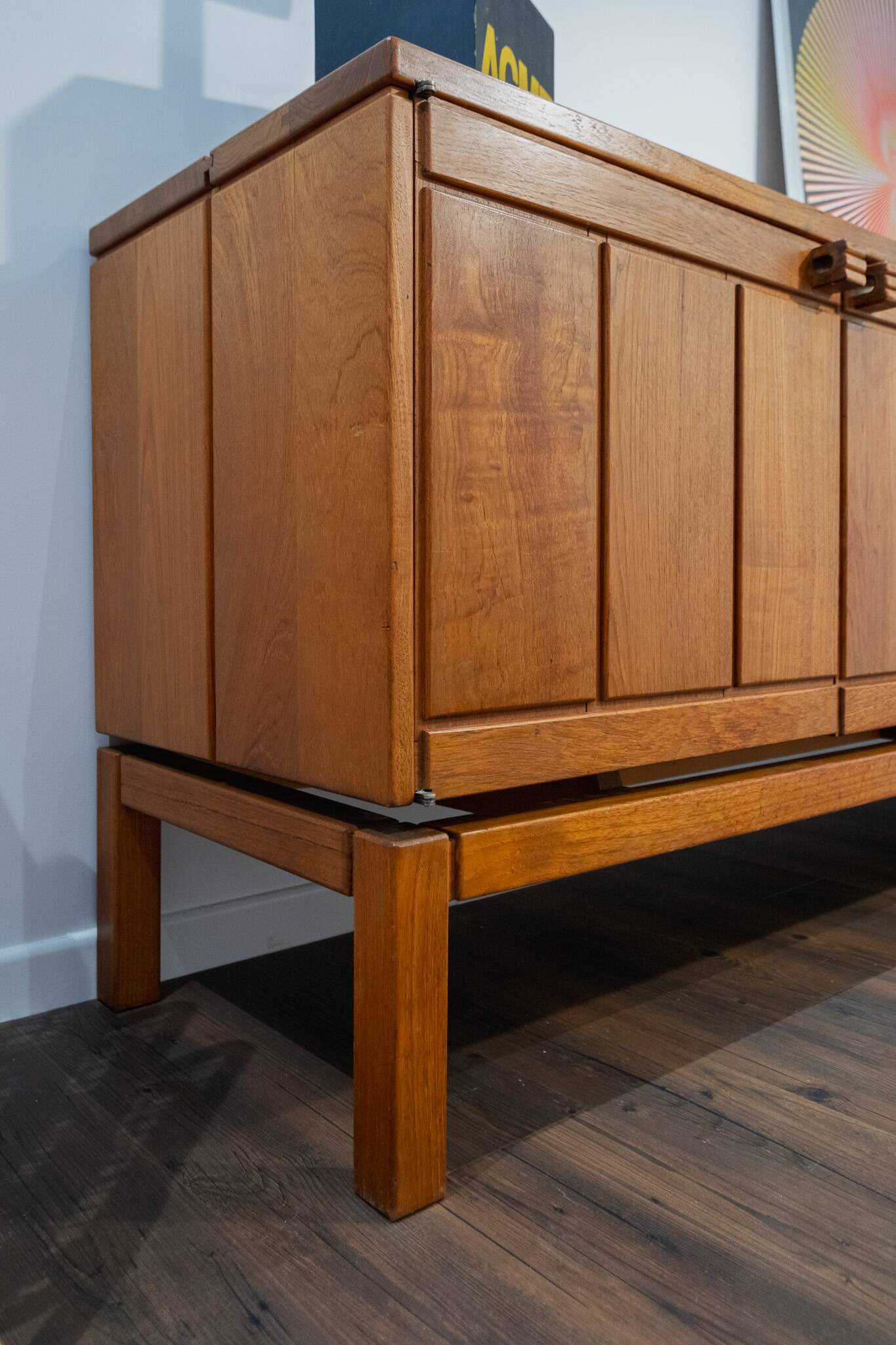 Solid elm sideboard – Brutalist & Modernist design, circa 1960-70