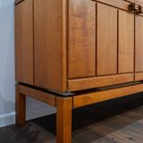 Solid elm sideboard – Brutalist & Modernist design, circa 1960-70