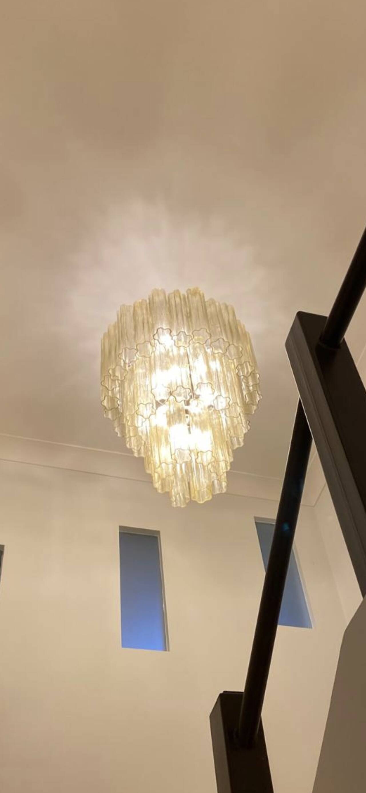 Murano glass ceiling light by Venini 1990