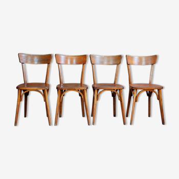 Set de 4 chaises bistrot Luterma années 60