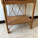 Vintage rattan nightstand