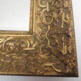 old rectangular mirror, gilded wood frame 44x54cm