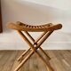 folding wooden stool bamboo style early 20th century