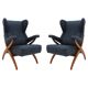 Mid Century Modern Fiorenza Italian Armchairs Designed By Franco Albini, 1950