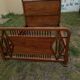 Lit art nouveau 1910 bois vintage