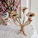 Chandelier haut laiton fleurs