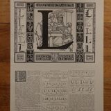 Lithographie sur la lettre L