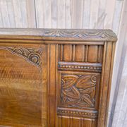 Art Deco headboard in solid oak, 1960, 138cm