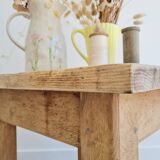 Brutalist table - oak side table