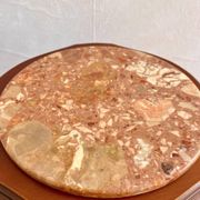 Vintage French marble plant stand, Louis XV pedestal table.