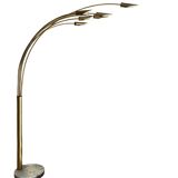 Large 6-branch arc floor lamp - Italy. 1950