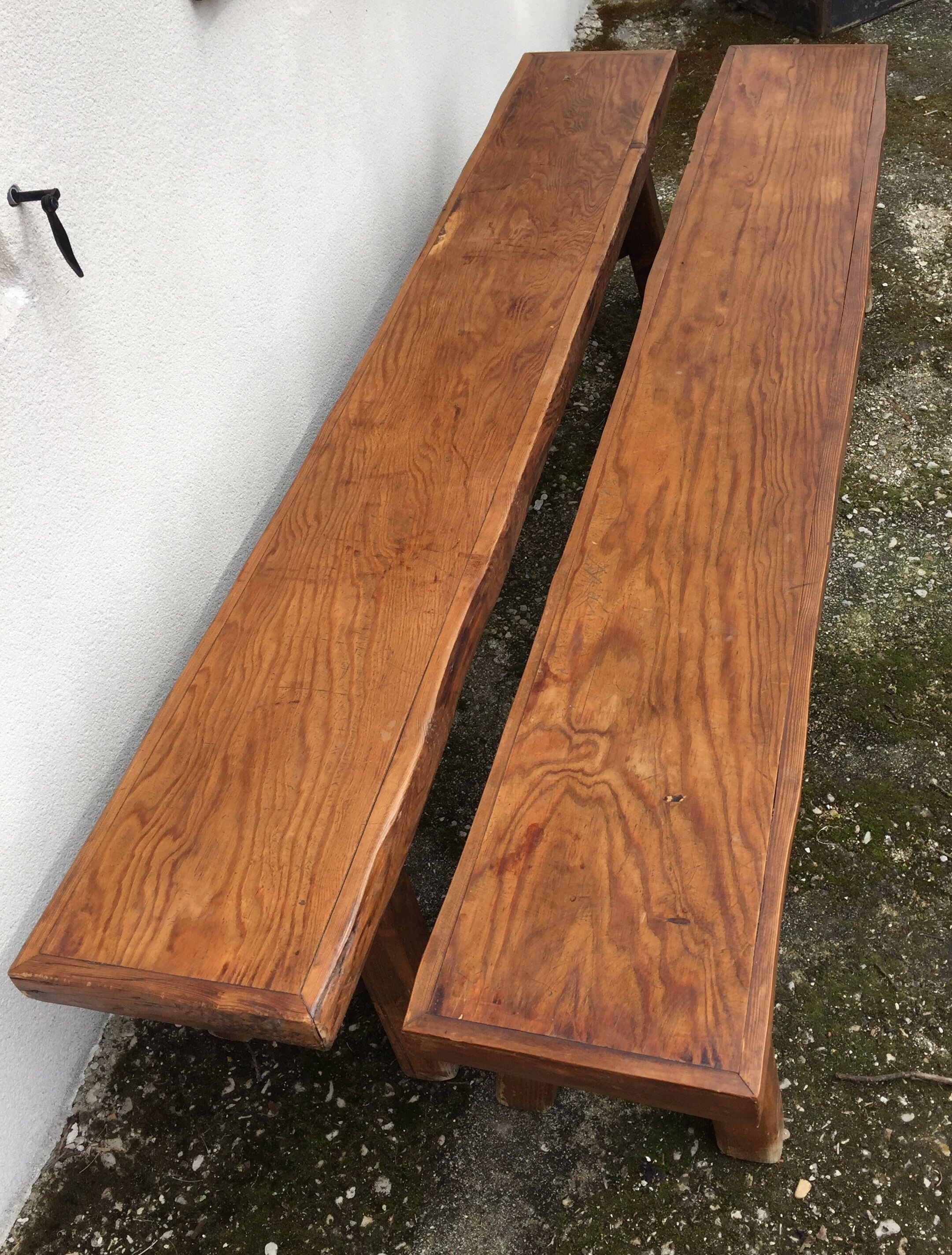 2 old benches of farm