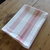 Nappe ancienne rose et blanche