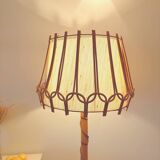 Vintage rattan floor lamp