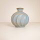 Pair of "Turkos" ceramic vases in mid-century style, Ewald Dahlskog, Bo Fajans, Sweden