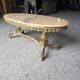 Table basse en bronze et marbre années 1960