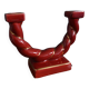 Longchamp twisted burgundy and gold candlestick holder model 1758