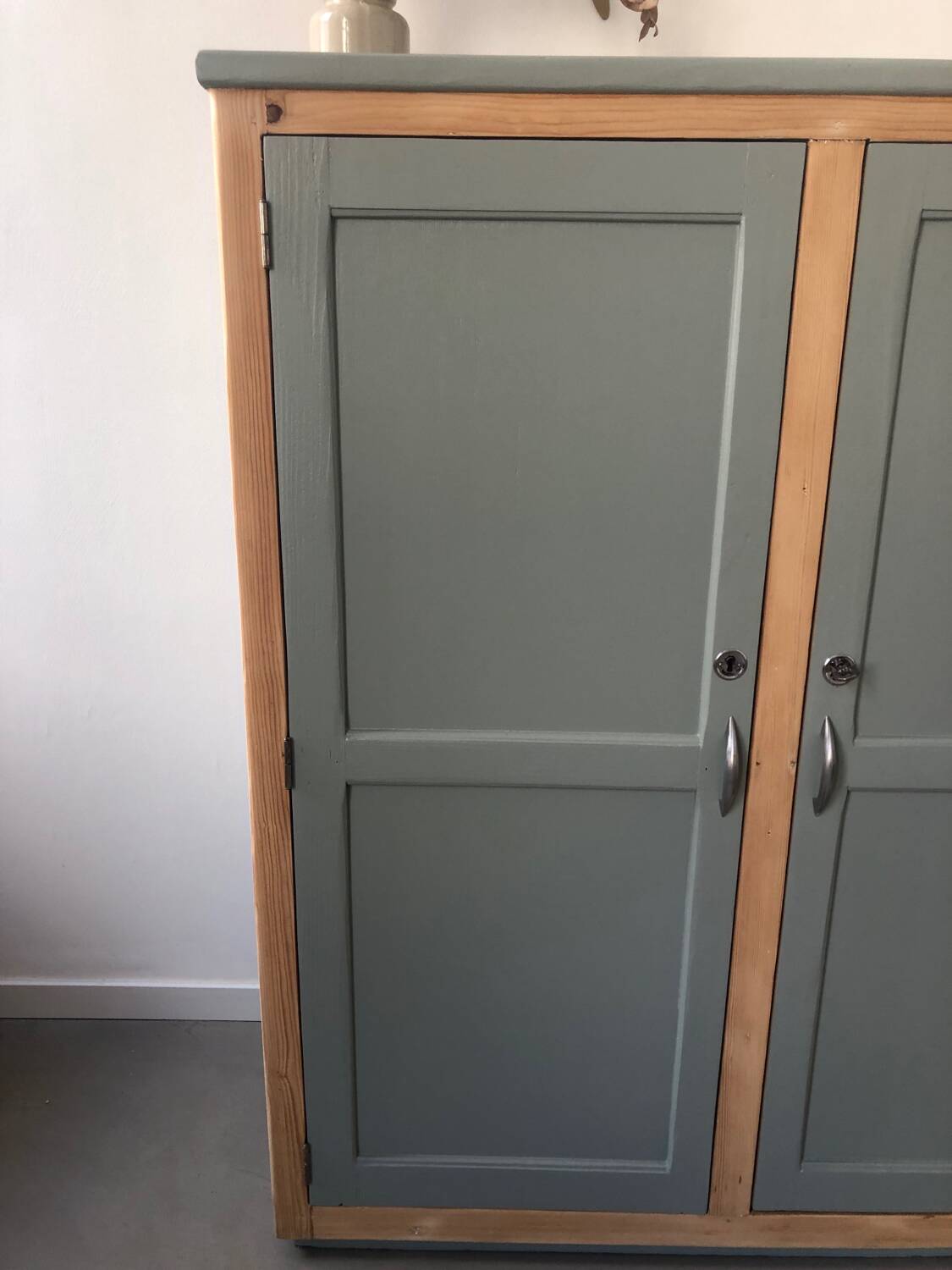 Verdigris two-door wardrobe