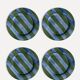 Set of 4 hand-painted ceramic dinner plates