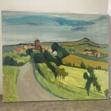 Landscape from 1981 signed Louise Claeysen
