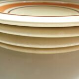 Ensemble de 4 assiettes plates en faïence Vintage