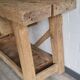Old carpenter's workbench two drawers, industrial furniture