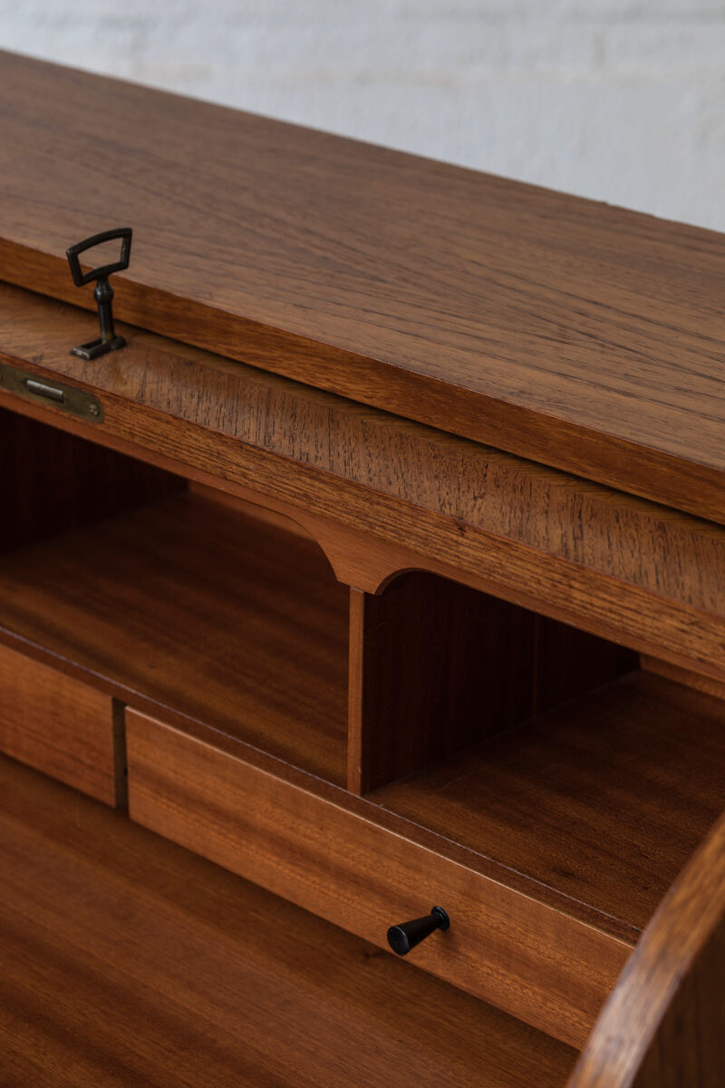 Rolltop secretary in mahogany by Egon Ostergaard, Sweden 1960’s