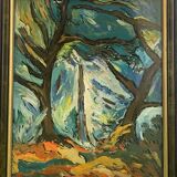 Expressionist landscape painting