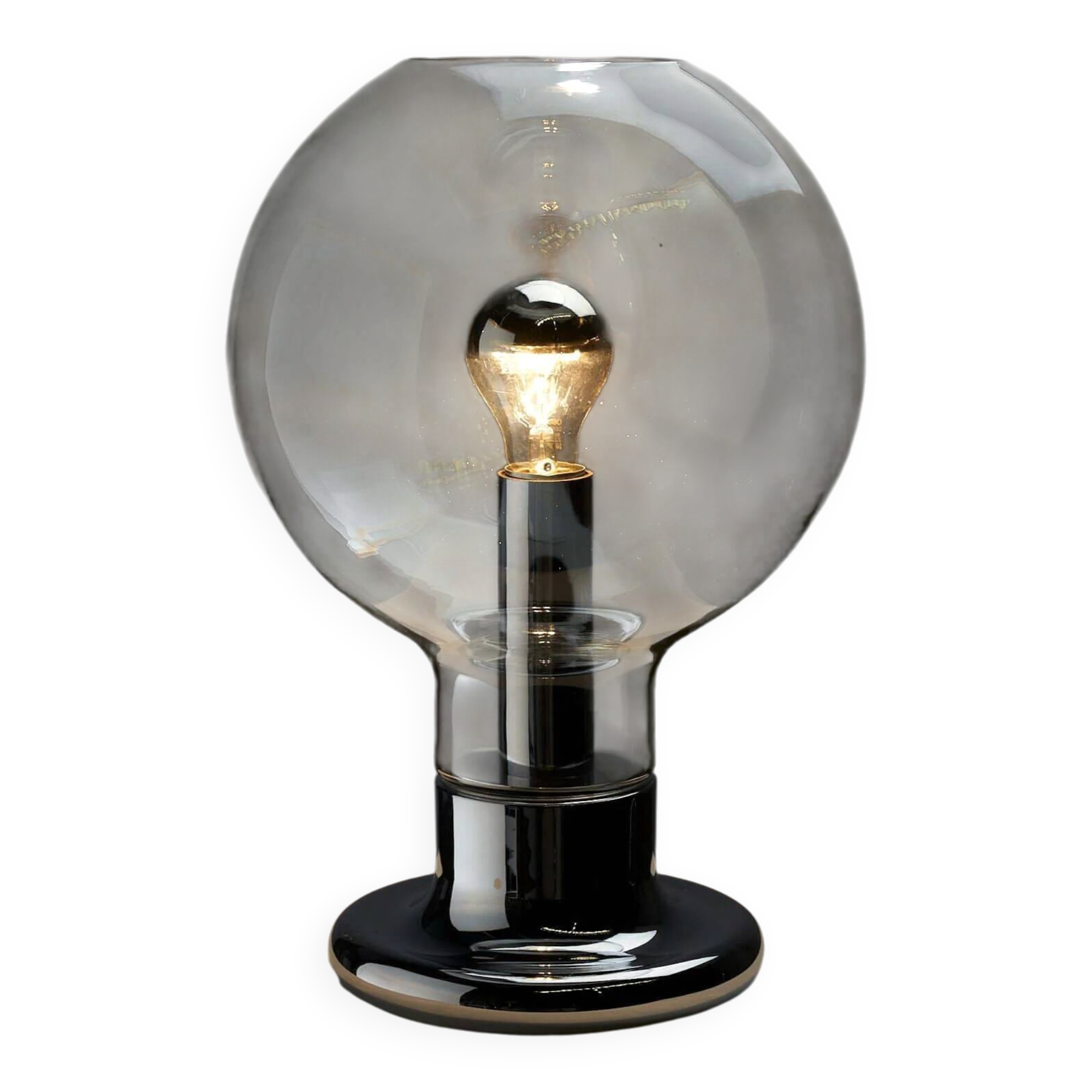 Space Age Glass sphere table lamp by Cosack