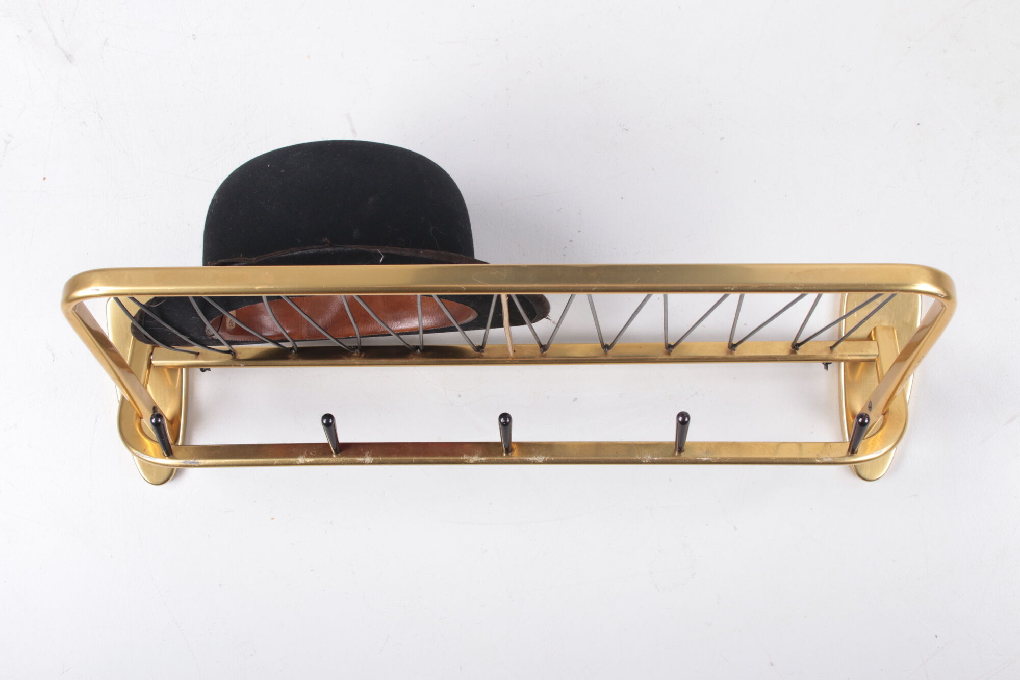 Wall coat rack Hollywood Regency style 1960s