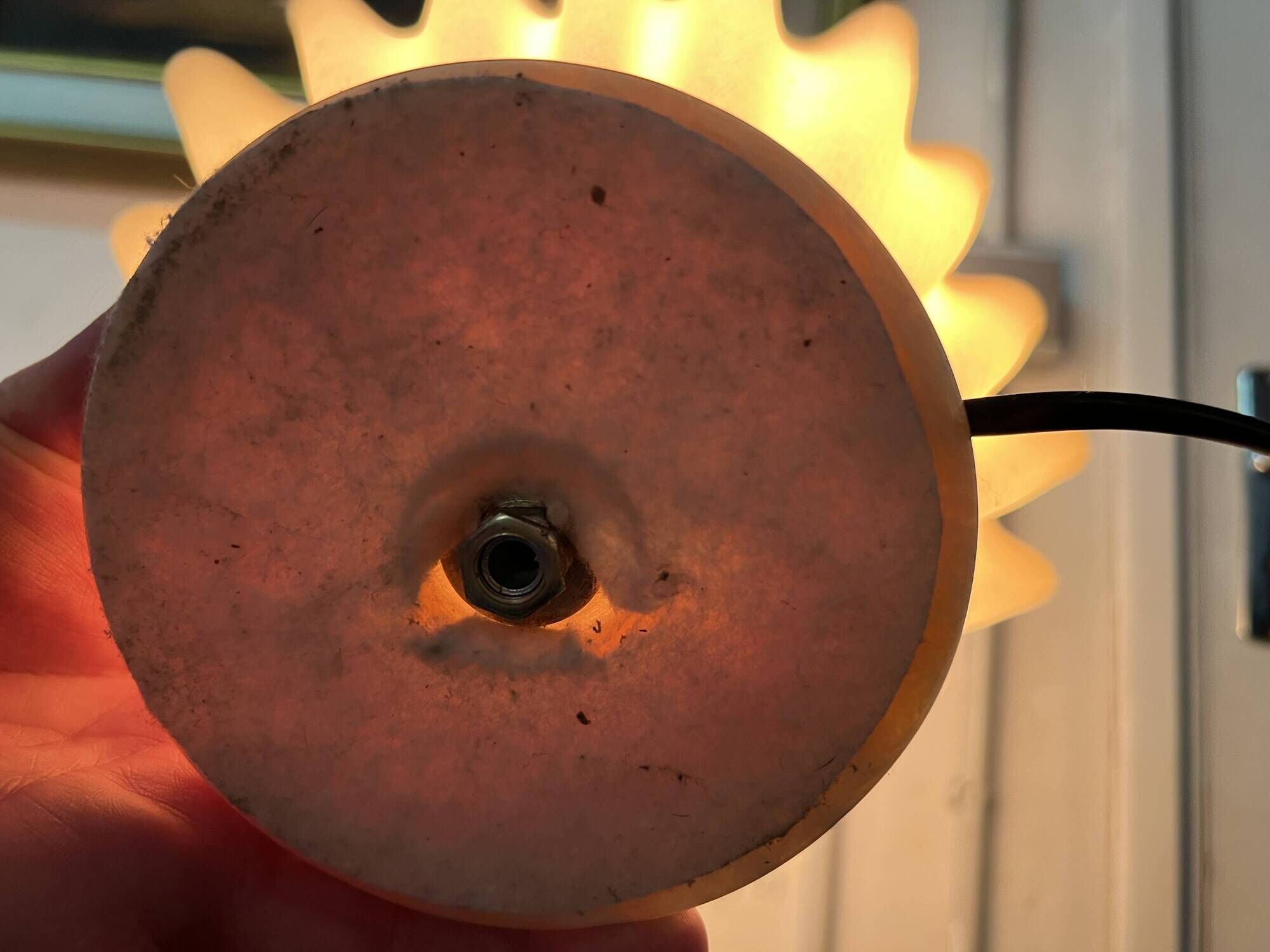 Corolle lamp by Georgia Jacob, luminous sculpture, French design from the 1970s.