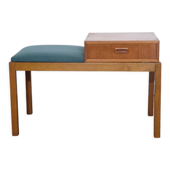 Console ou meuble d'appoint vintage scandinave en teck 1960