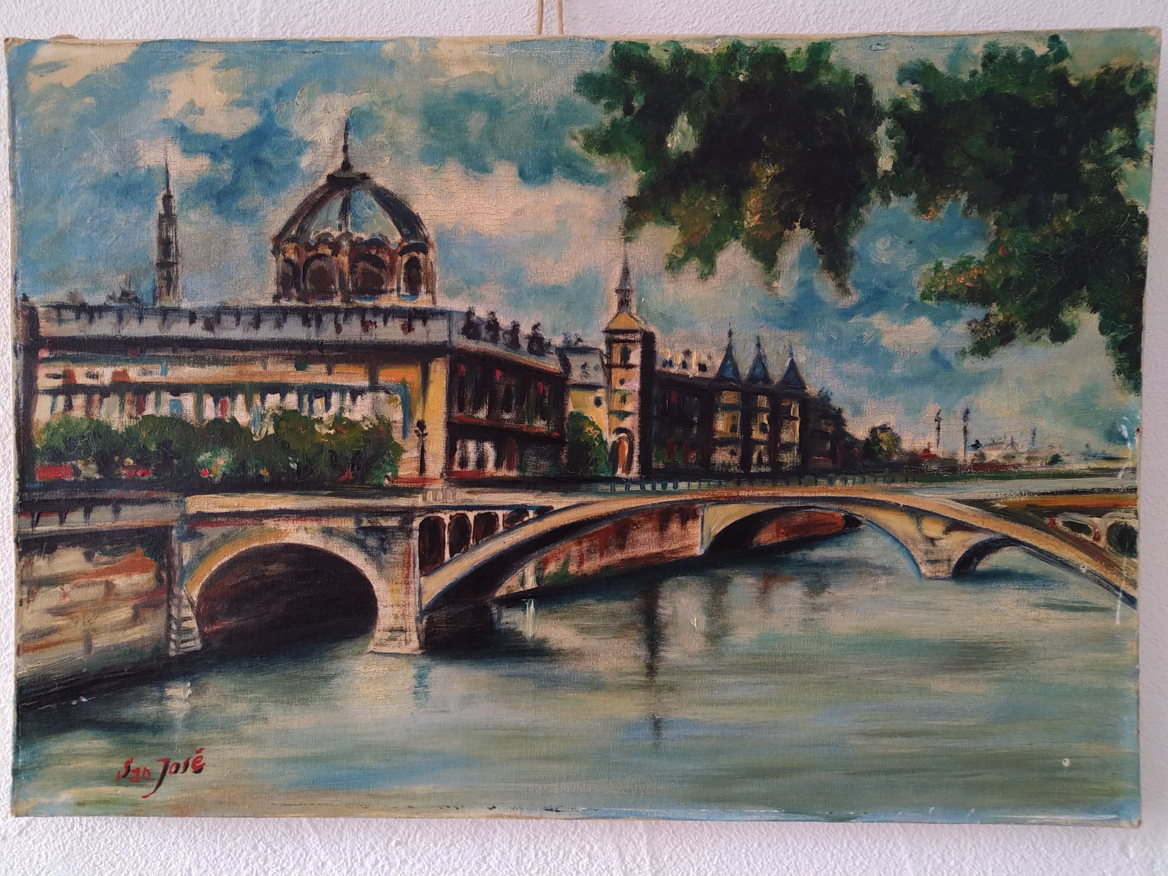 Painting of paris 60s